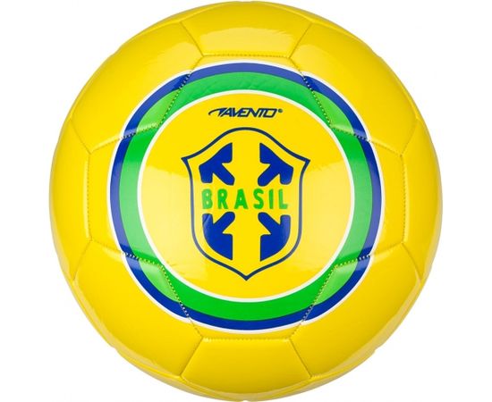 Street football ball AVENTO 16XO Glossy World Soccer Yellow/Green/Cobalt blue