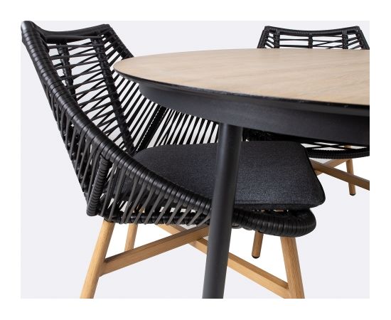 Dārza mēbeļu komplekts HELSINKI galds un 4 krēsli (20532)