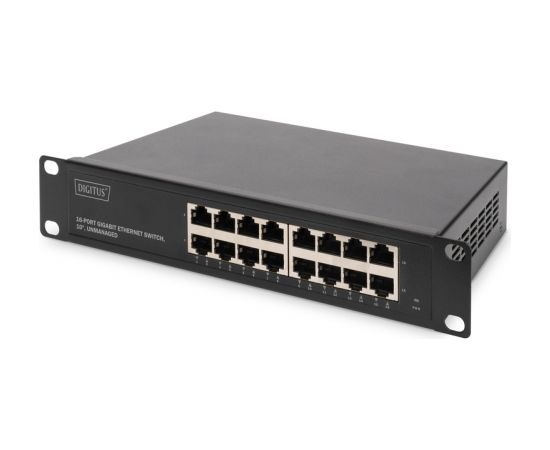 Digitus 16-port Gigabit Ethernet Switch DN-80115 10/100/1000 Mbps (RJ-45), Unmanaged, Rack mountable, Power supply type Internal, Ethernet LAN (RJ-45) ports 16
