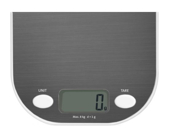 ETA Kitchen scales Grami ETA377790000 Maximum weight (capacity) 8 kg, Graduation 1 g, Display type LCD, White/Stainless steel