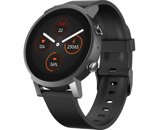 TicWatch E3 1.3”, Smart watch, GPS (satellite), 2.5D glass, Touchscreen, Heart rate monitor, Activity monitoring 24/7, Waterproof, Bluetooth, Wi-Fi, Panther Black