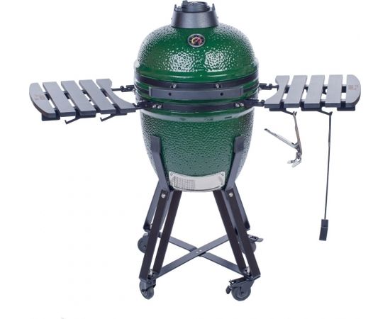 Keramikas bārbekjū KAMADO TasteLab 18x39x39; Zaļš ar piederumiem