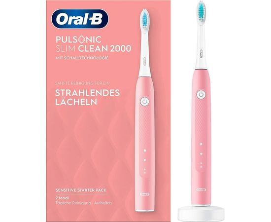 Oral-B Pulsonic Slim Clean 2000 Rozā elektriskā zobu birste