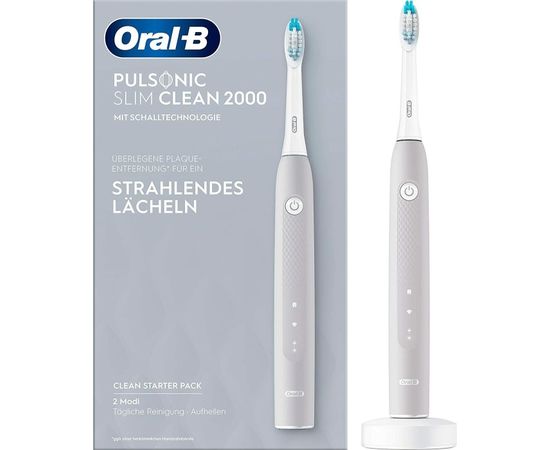 Oral-B Pulsonic Slim Clean 2000 Pelēka elektriksā zobu birste