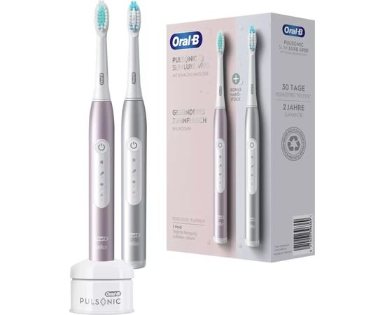 Oral-B Pulsonic Slim 4900 rose / - Luxe 4900 platinum / rose-gold  elektriksās zobu birstes