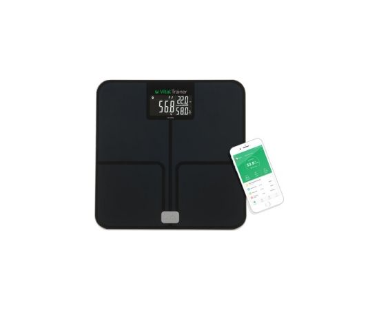 ETA Smart Personal Scale Vital Trainer ETA778090000 Body analyzer, Maximum weight (capacity) 180 kg, Accuracy 100 g, Body Mass Index (BMI) measuring, Black