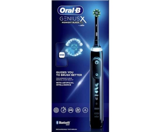 Oral-B tooth Genius X midnight-black elektriskā zobu birste