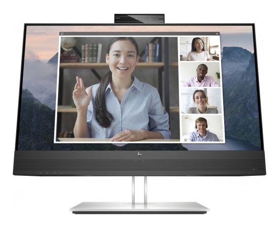 MONITORS 60,45cm/23,8'' (1920x1080) HP E24mv G4 Conferencing Monitor 16:9 5ms IPS HDMI VGA DisplayPort VESA Pivot Speaker Full HD Black/Silver