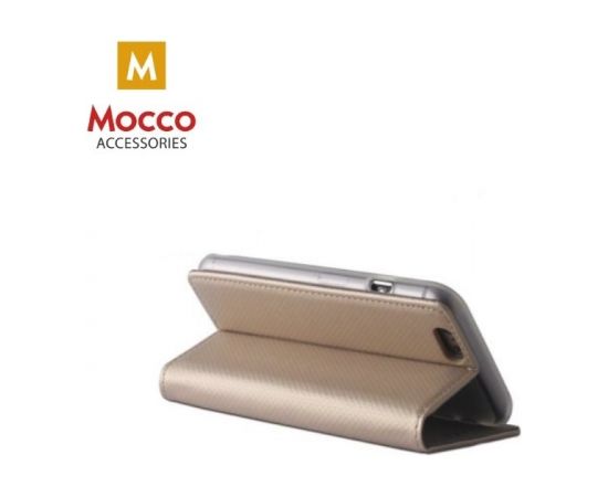 Mocco Smart Magnet Book Case Grāmatveida Maks Telefonam Xiaomi Redmi 3 Zeltains