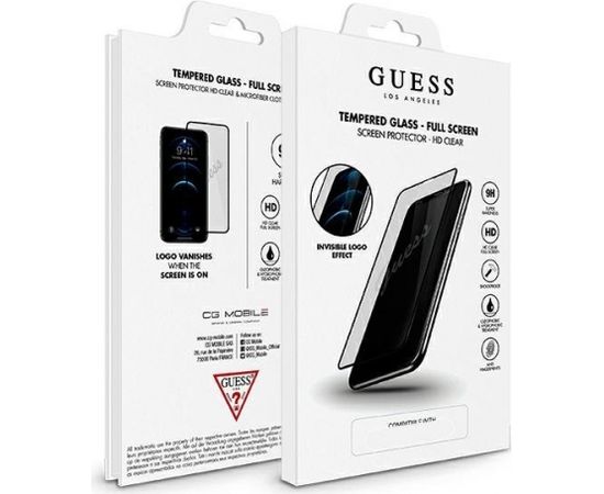 Guess GUSPP12LSLTR Vintage Magic Logo Tempered Glass Aizsargstikls Pilnam Ekrānam Apple iPhone 12 Pro Max