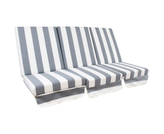 Swing cushions MONTREAL 114x52x9cm/3pcs, black-white striped