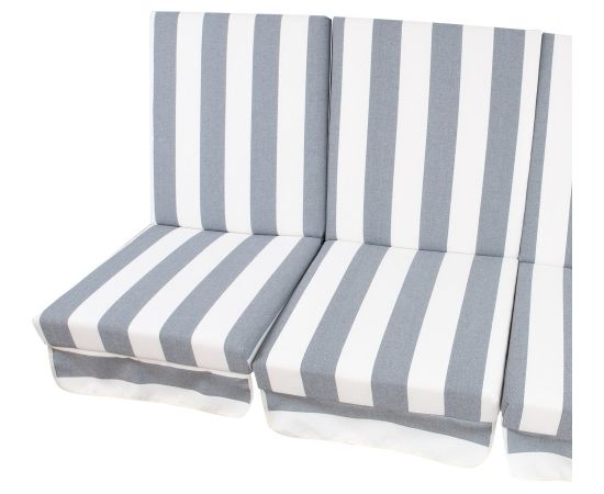 Swing cushions MONTREAL 114x52x9cm/3pcs, black-white striped