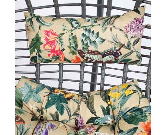 Cushion for hanging chair COCO AMAZONIA 95/65x75x15cm, beige floral