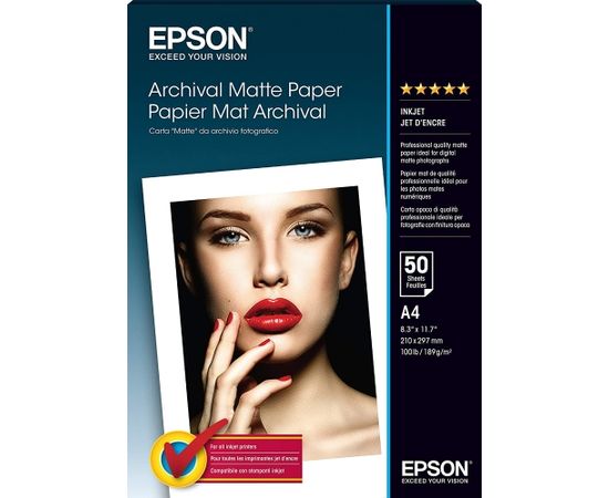 Epson Archival Matte Paper - A4 - 50 Sheets A4