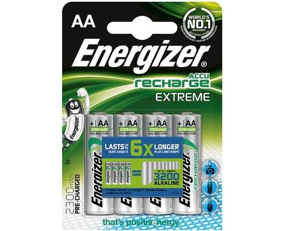 Energizer AA/HR6, 2300 mAh, Rechargeable Accu Extreme Ni-MH, 4 pc(s)