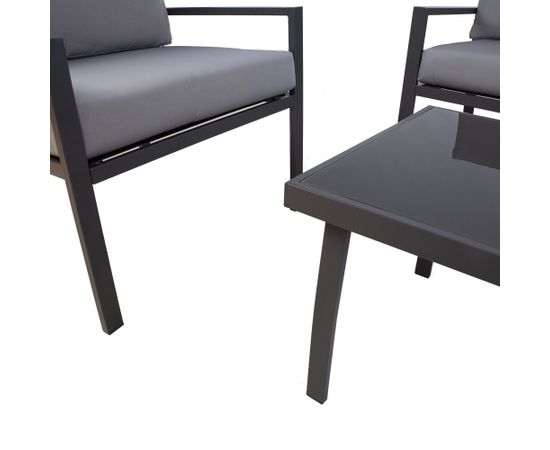 Dārza mēbeļu komplekts TIFTON galds, dīvāns un 2 krēsli