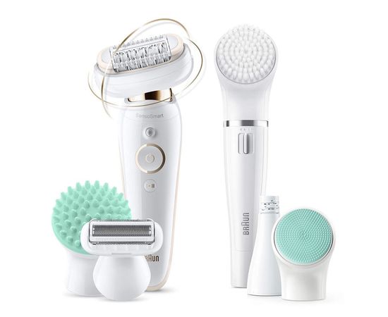 Braun Epilator SES9300 Silk-epil 9 Flex  Operating time 50 min, Cordless, Number of speeds 2, White/Gold