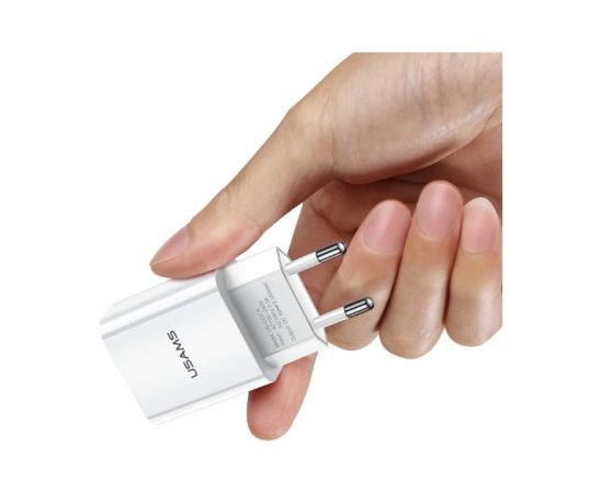 Usams US-T18 Интелектуальная 1х USB Быстрого подзаряда зарядка 2.1A Белая