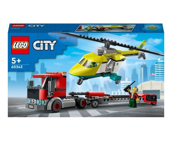 LEGO CITY Glābšanas helikoptera pārvadātājs 60343