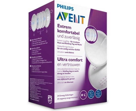 Philips Avent Vienreizējas lietošanas krūšturu ieliktnīši (24 gab.) - SCF254/24