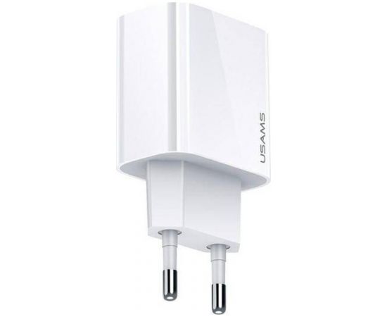 Usams T34 US-CC118 Tīkla lādētājs 20W 1x USB-C Plug (Type-C) PD3.0 Ātrā uzlāde iPhone 11 12 13 Balts