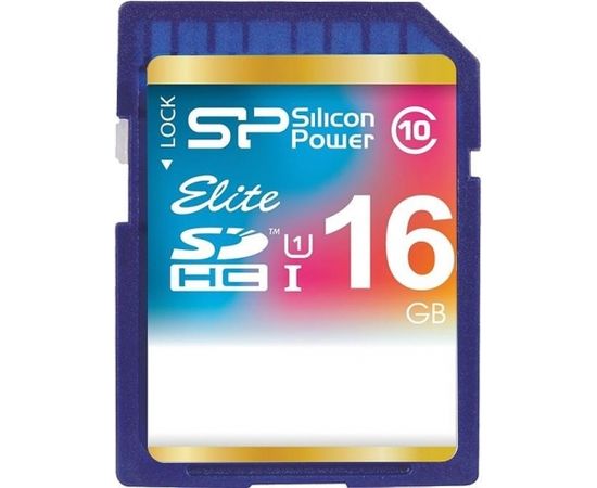 Silicon Power карта памяти SDHC 16GB Elite