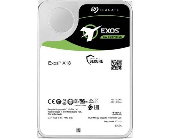 SEAGATE Exos X18 16TB 3.5" 512e 4KN HDD 7200rpm