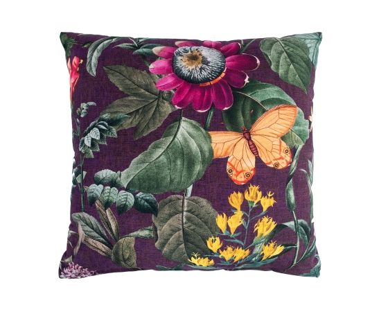 Подушка AMAZONIA 45x45см, цветы/ фиолетовая ткань, 100%хлопок,  ткань 249