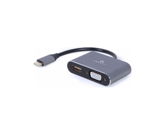 Gembird USB Type-C to HDMI + VGA Display Adapter Space Grey