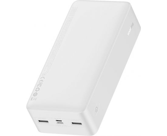 Baseus PPDML-K02 30000mAh Ультра высокой емкостю 15W 3A 2x USB / USB Type C / micro USB  Белый