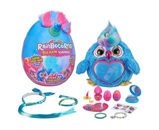 RAINBOCORNS plīša rotaļlieta ar aksesuāriem Big Hair Surprise, series 1, dažādas, 9213