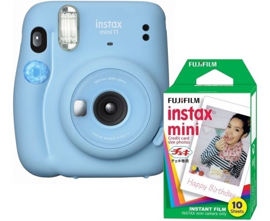 Fujifilm Instax Mini 11, sky blue + пленка