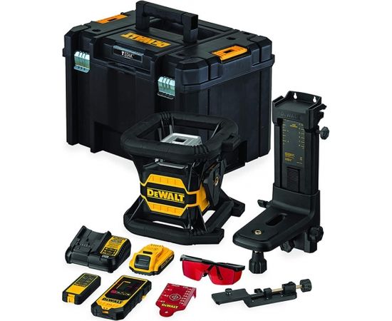 DeWalt DCE080D1RS-QW 18V pašlīmeņojošs rotējošais lāzera līmeņrādis, sarkans