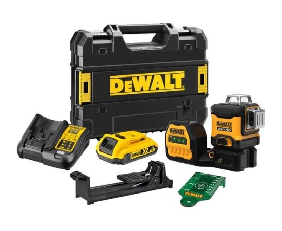 DeWALT  DCE089D1G18-QW Multilīniju lāzeris 18V 3x360 zaļšLāzera klase 2