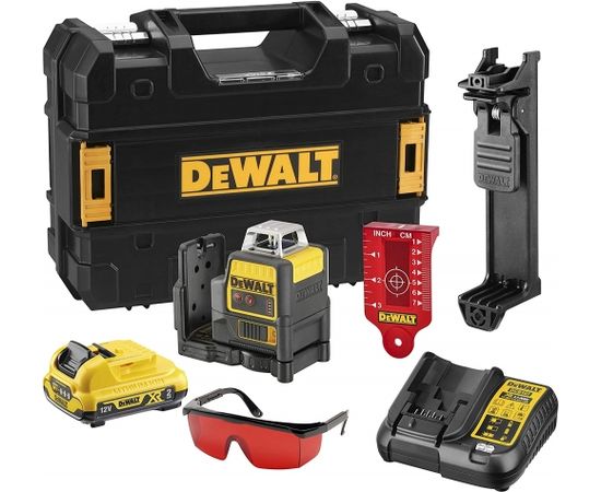 DeWalt DCE0811D1R-QW pašlīmeņojošs divu plakņu lāzers 360°  - sarkans