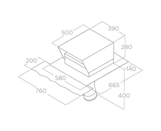 Elica GME external motor for INCLINED ROOF