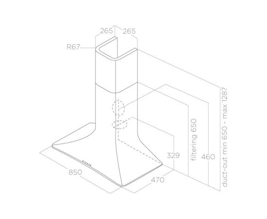 Elica SWEET COPPER/A/85+CAM Tvaika nosūcēji