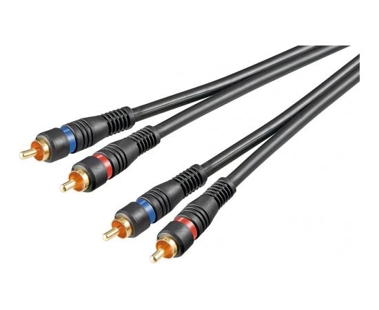 Goobay 50032 Stereo RCA cable 2x RCA, double shielded, 1.5 m