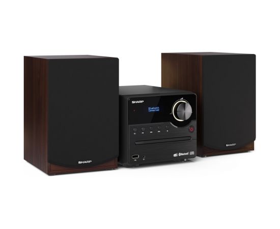 Sharp XL-B517D(BR) Hi-Fi Micro System, CD/FM/USB/Bluetooth v5.0, Aux-in, 45W, Brown