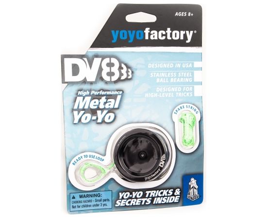 YoYoFactory YO-YO METAL DV888 rotaļlieta iesācējiem un profesionāļiem, melns - YO 029