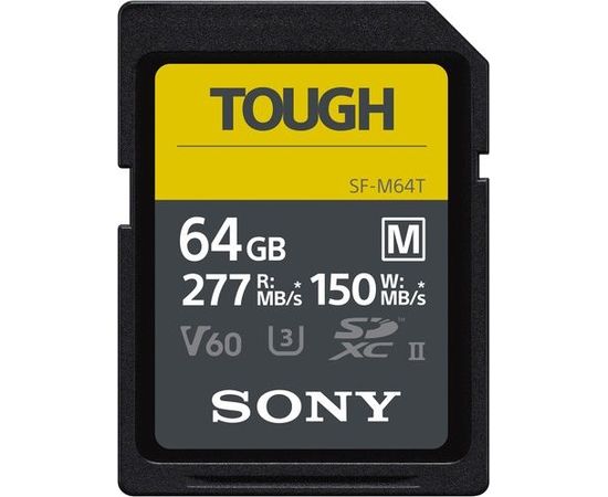 Atmiņas karte Sony SF-M Tough SDXC 64 GB Class 10 UHS-II U3 V60 (SFM64T/T1)