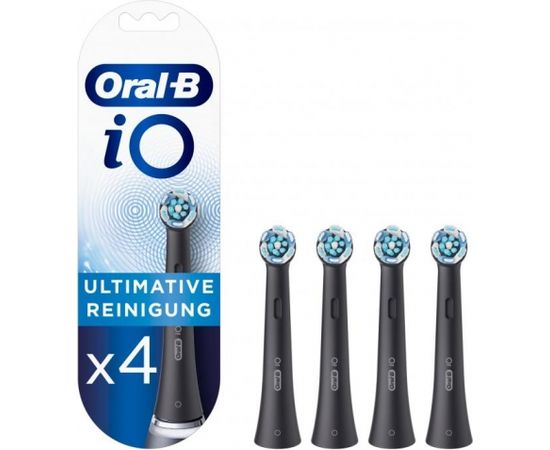 Oral-B iO Ultimate Clean Tooth Brush Heads, 4 pcs, Black
