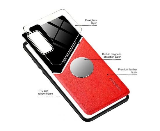 Mocco Lens Leather Back Case Aizmugurējais Ādas Apvalks Priekš Apple Iphone 12 Mini Sarkans
