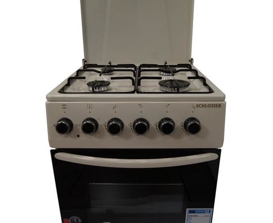 Schlosser FS4403MAZC gāzes plīts, Bēša, 50cm Gāzes Plītis