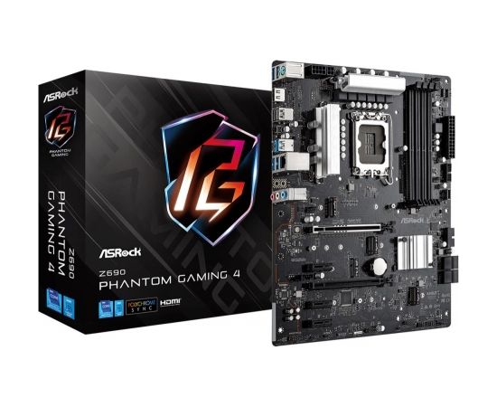 Mainboard|ASROCK|Intel Z690 Express|LGA1700|ATX|Memory DDR4|Memory slots 4|3xPCI-Express 3.0 1x|1xPCI-Express 4.0 4x	|1xPCI-Express 5.0 16x|3xM.2|1xHDMI|2xAudio-In|1xAudio-Out|2xUSB 2.0|1xUSB type C|5xUSB 3.2|1xPS/2|1xRJ45|Z690PHANTOMGAMING4 Материнские платы
