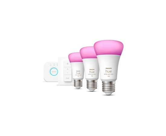 Philips Hue WCA Starter Kit 9W A60 E27 3pcs, Bridge, Switch