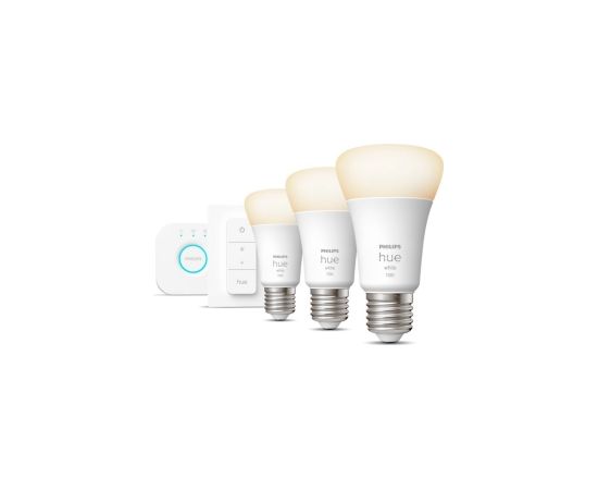 Philips Hue W Starter Kit 9,5W A60 E27 3pcs, Bridge, Switch