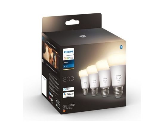 Philips Hue W 9W A60 E27 4pcs pack