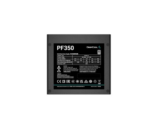 DEEPCOOL PF350 350W 80 PLUS Standard PSU, ATX12V V2.4,  Black