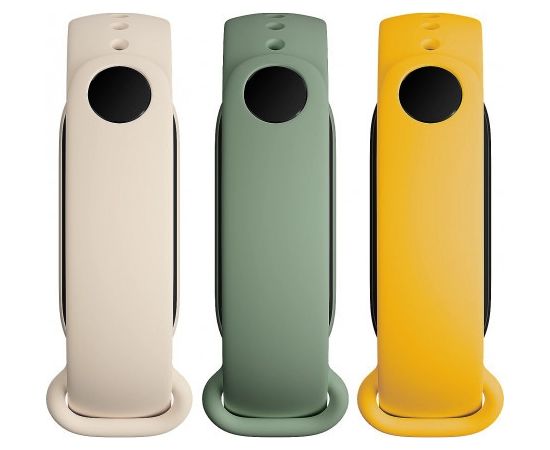 Xiaomi Mi Band 6 strap set, white/green/yellow